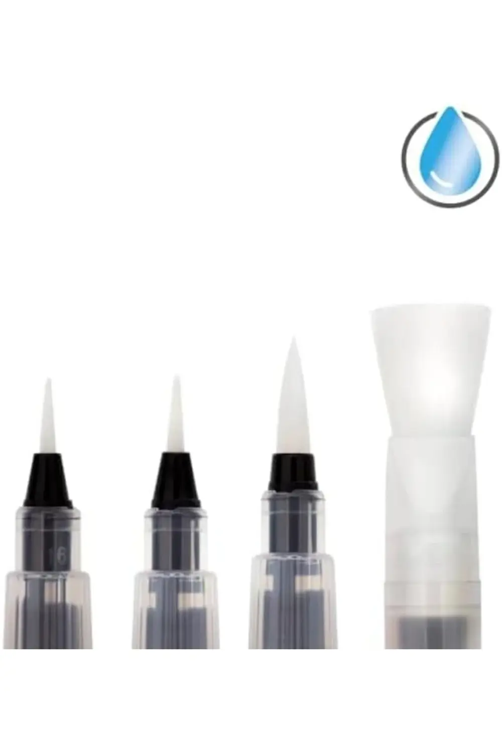 Basma düğmesi sulu boya fırçası çeşitli set 395519