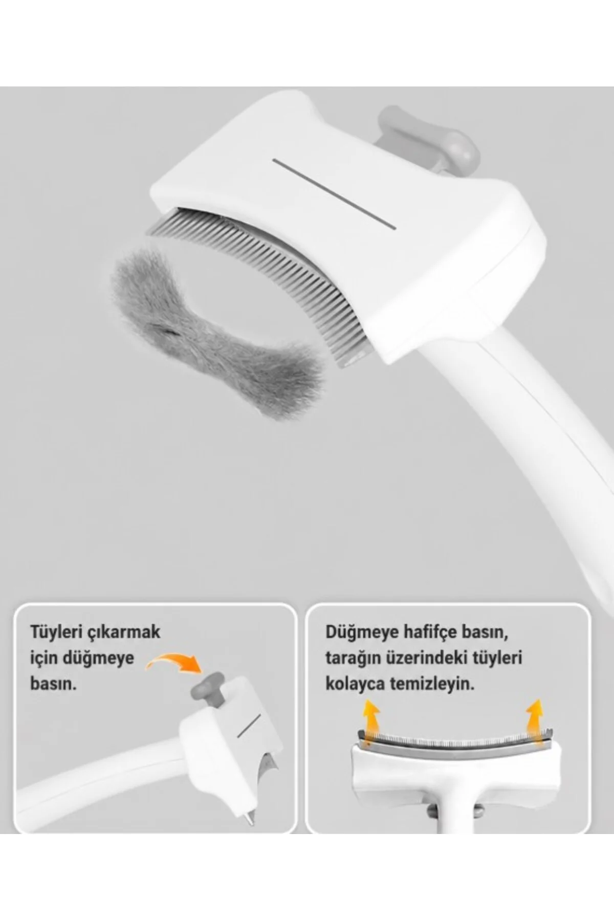 Basmalı Metal Uçlu Evcil Hayvan Tüy Toplama Tarağı CM-586 Basmalı Metal Uçlu Evcil Hayvan Tüy Toplama Tarağı CM-586 - Görsel 2