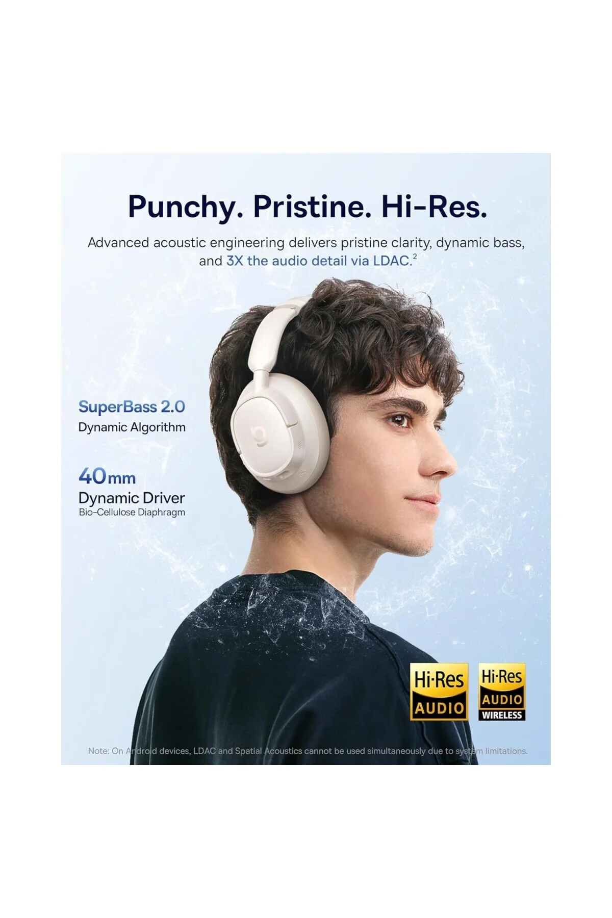 Bass BH1 NC Hibrit ANC, SuperBass 2.0, LDAC, 80 Saat Çalma Süresi