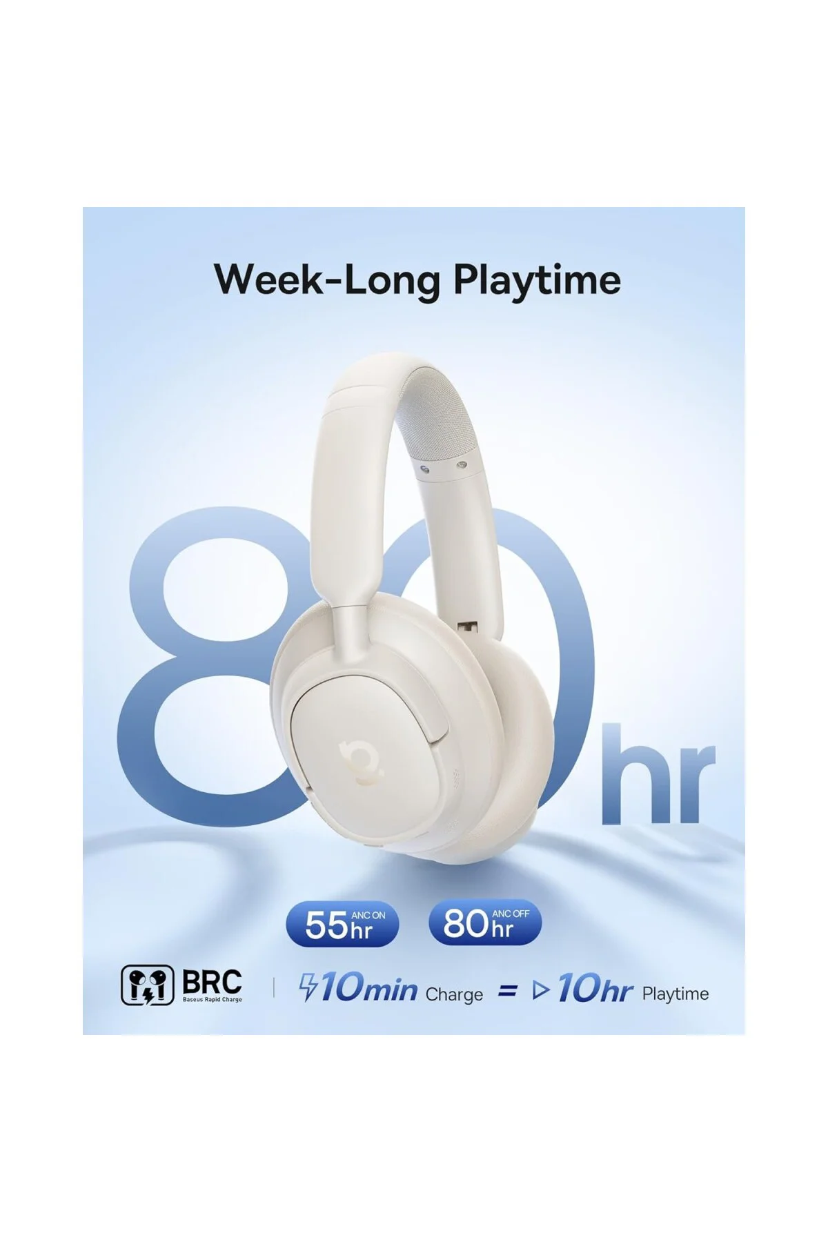 Bass BH1 NC Hibrit ANC, SuperBass 2.0, LDAC, 80 Saat Çalma Süresi