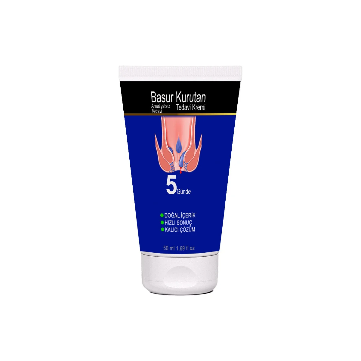 Basur Kremi – Aslanpençesi, Kestane & Hellebore Ekstraktlı Doğal Hemorid Kremi 50 ml + Çörekotu Yağı Hediye