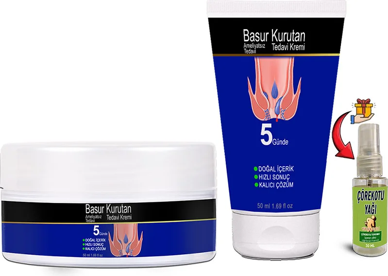 Basur Kremi Seti – Aslanpençesi, Kestane, Çörekotu Yağı ile Doğal Rahatlama (50 ml)