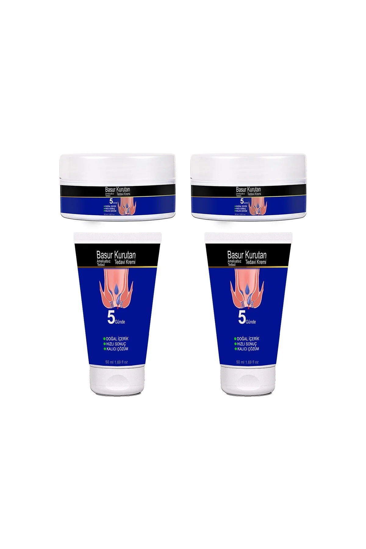 BasurKurutan Kremi 2 Adet Aslanpençesi Kestane Hellebore Çiçek Esktarları (50 ml) Tüp&Kavanoz Set