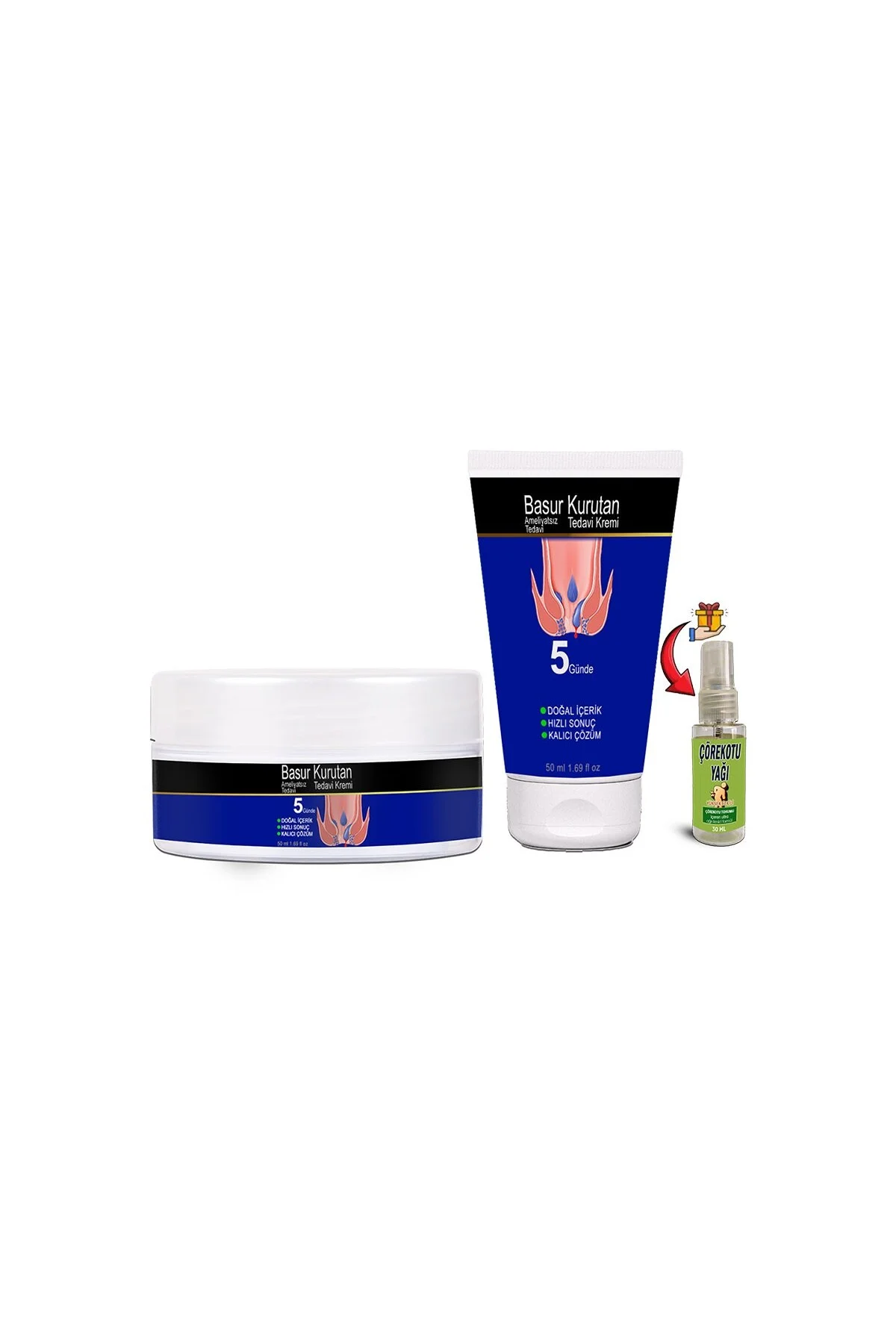 BasurKurutan Kremi Aslanpençesi Kestane Hellebore Ekstraktlar (50 ml) Tüp&Kavanoz Set+ Çörekotu Yağı BasurKurutan Kremi Aslanpençesi Kestane Hellebore Ekstraktlar (50 ml) Tüp&Kavanoz Set+ Çörekotu Yağı