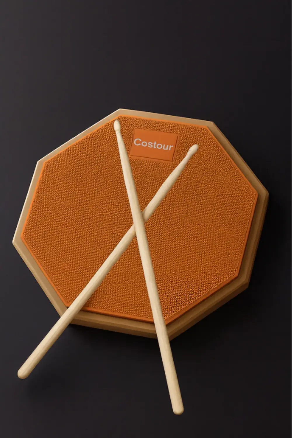 Bateri Davul Drum Pratice Pratik Calişma Pedi Pad Turuncu ( 1 Çif