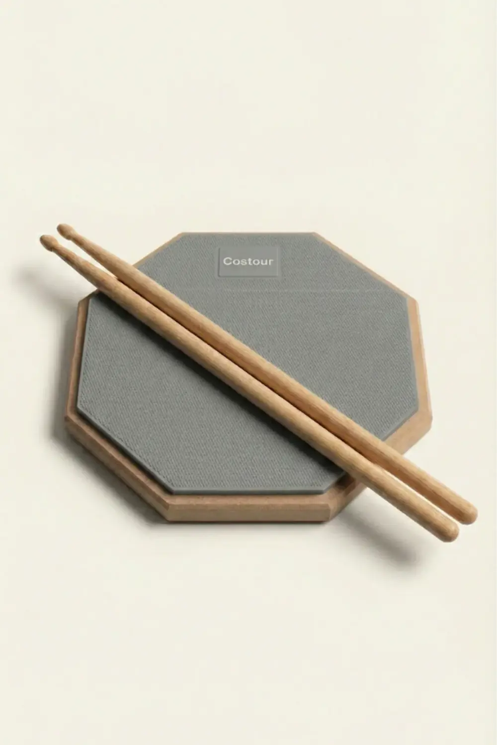 Bateri Davul Drum Pratice Pratik Calişma Pedi Pad Gri ( 1 Çift Ba