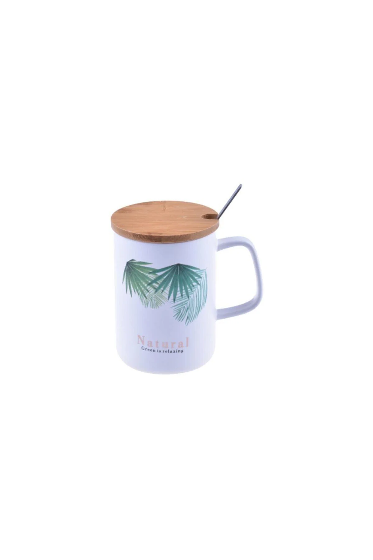 Batido Naturel Bambu Kapaklı Kupa