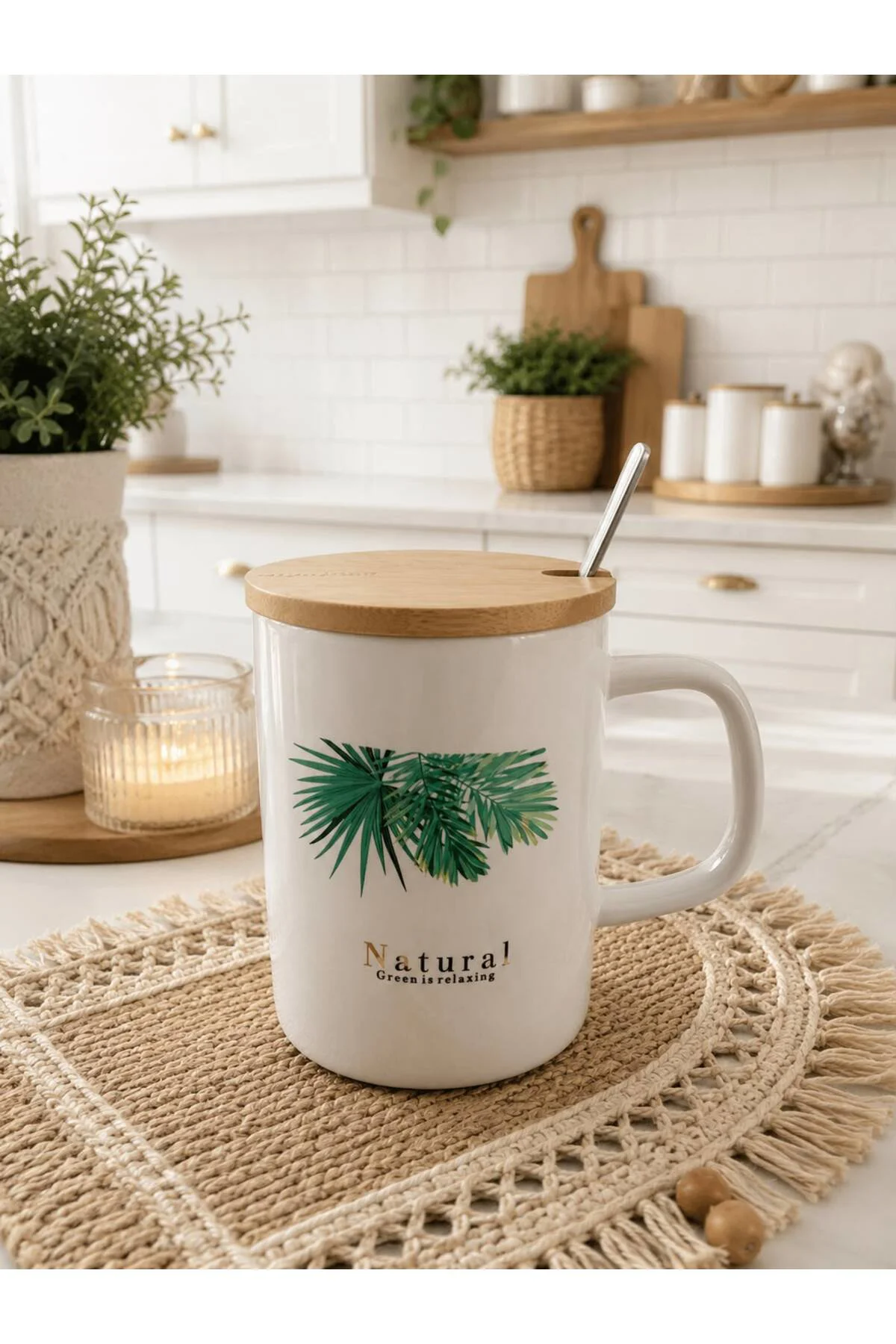 Batido Naturel Bambu Kapaklı Kaşıklı Kupa Fiyatı, Yorumları ve Özellikleri
