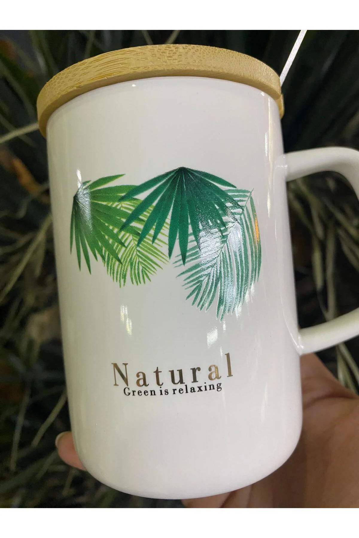 Batido Naturel Bambu Kapaklı Kupa