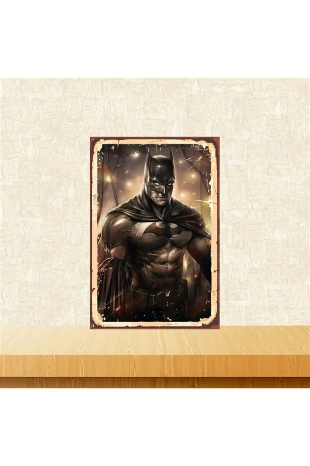 Batman 20-30 Cm Retro Ahşap Tablo Tkfx5004