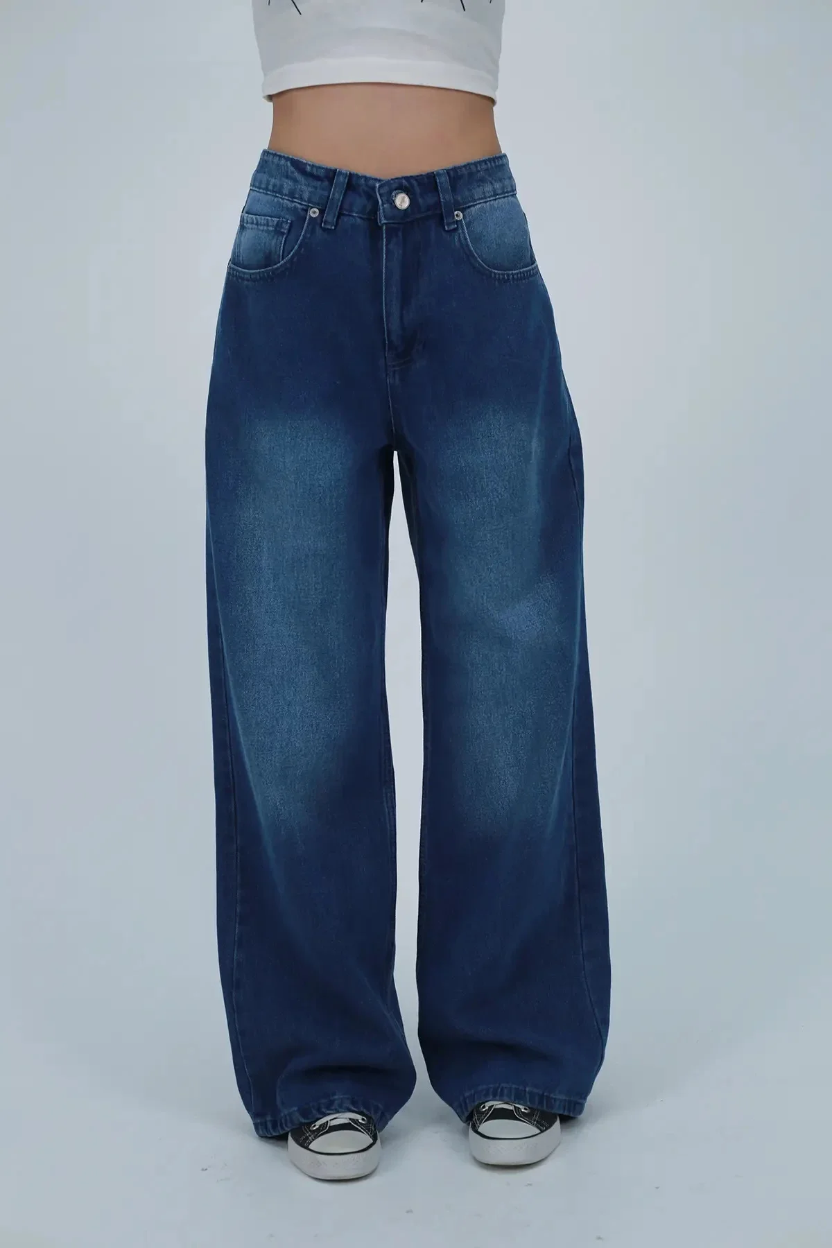 Batman Baskılı Dark Blue Baggy Jean