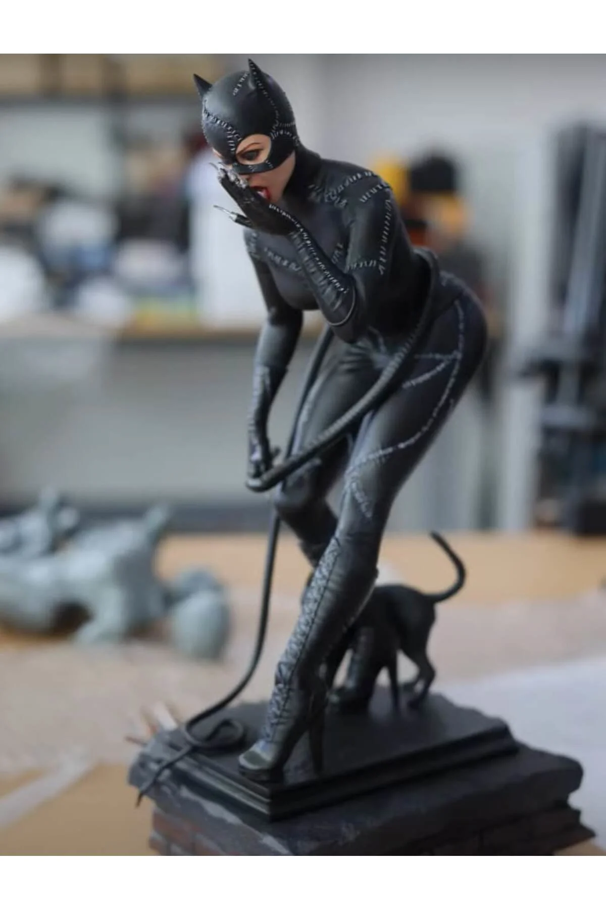 Batman Catwoman Figür Batman Kedi Kadın Boyalı Figür Büyük Boy 20CM