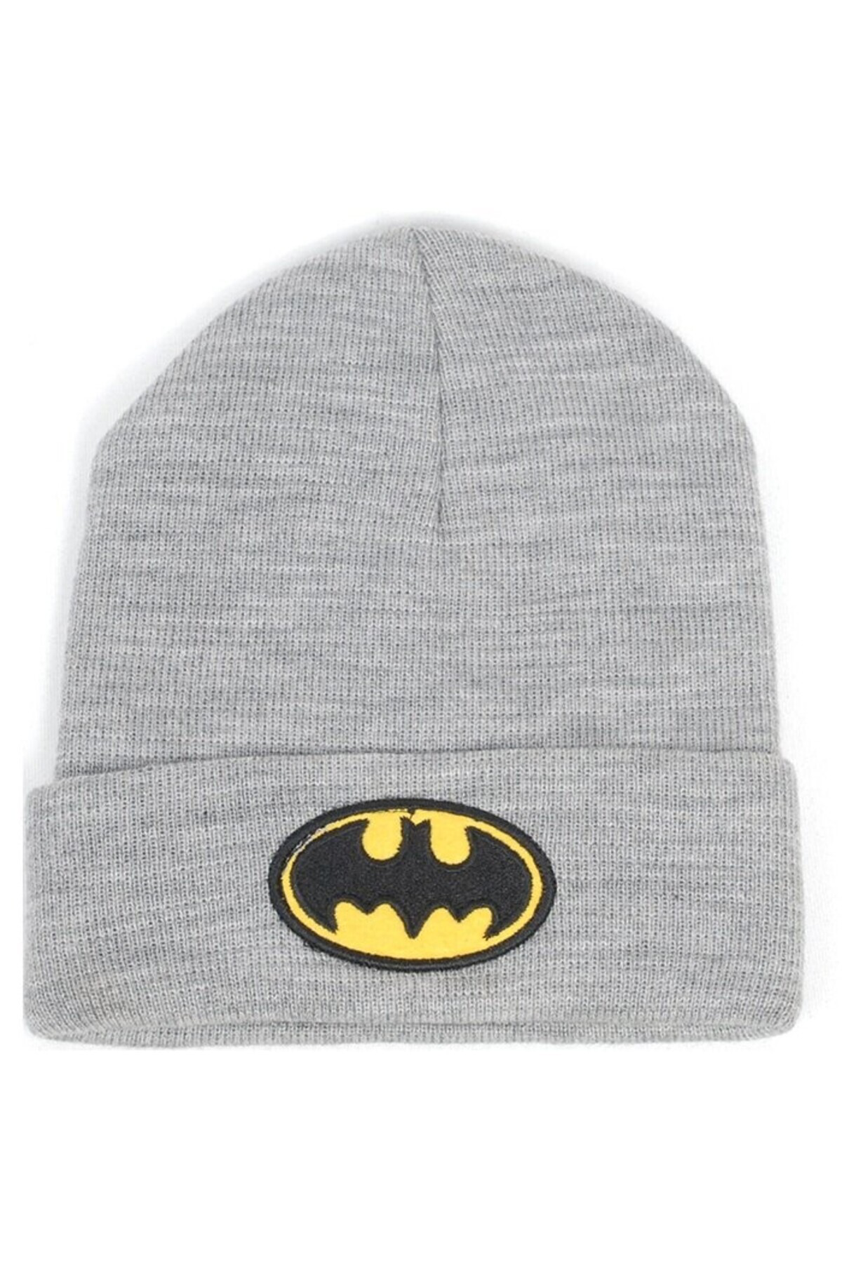 Batman Classic Logo Katlamalı Bere Gri