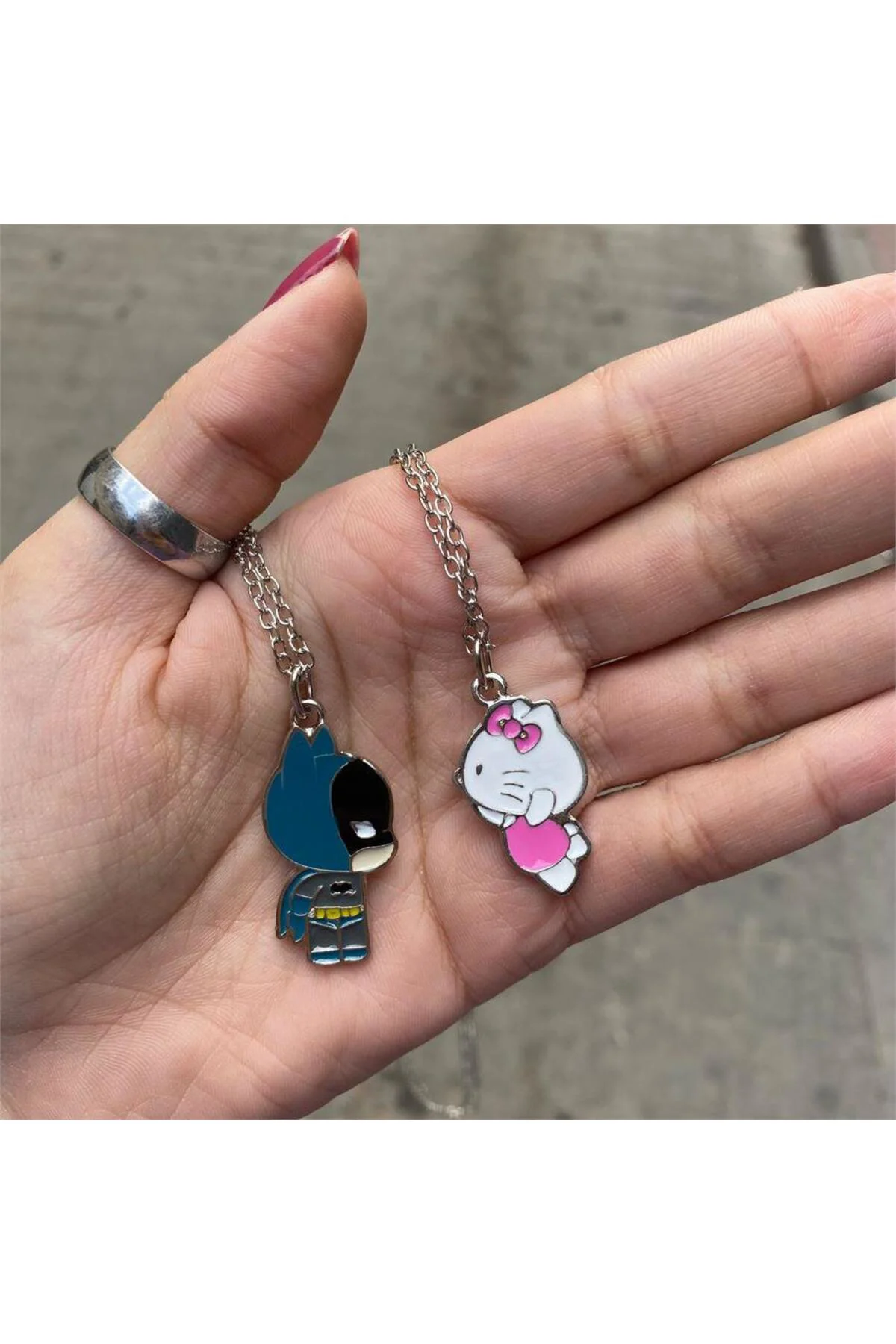 Batman & Hello Kitty Çift Kolye