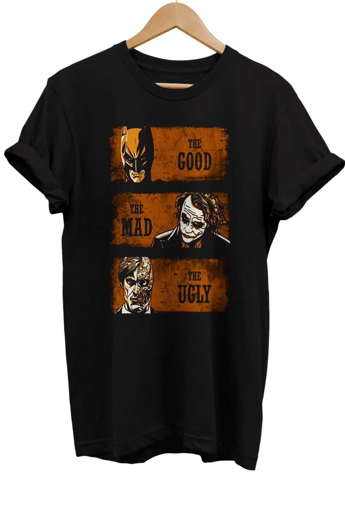 Batman Joker Baskılı %100 Pamuk Basic T-shirt Normal Beden Tişört