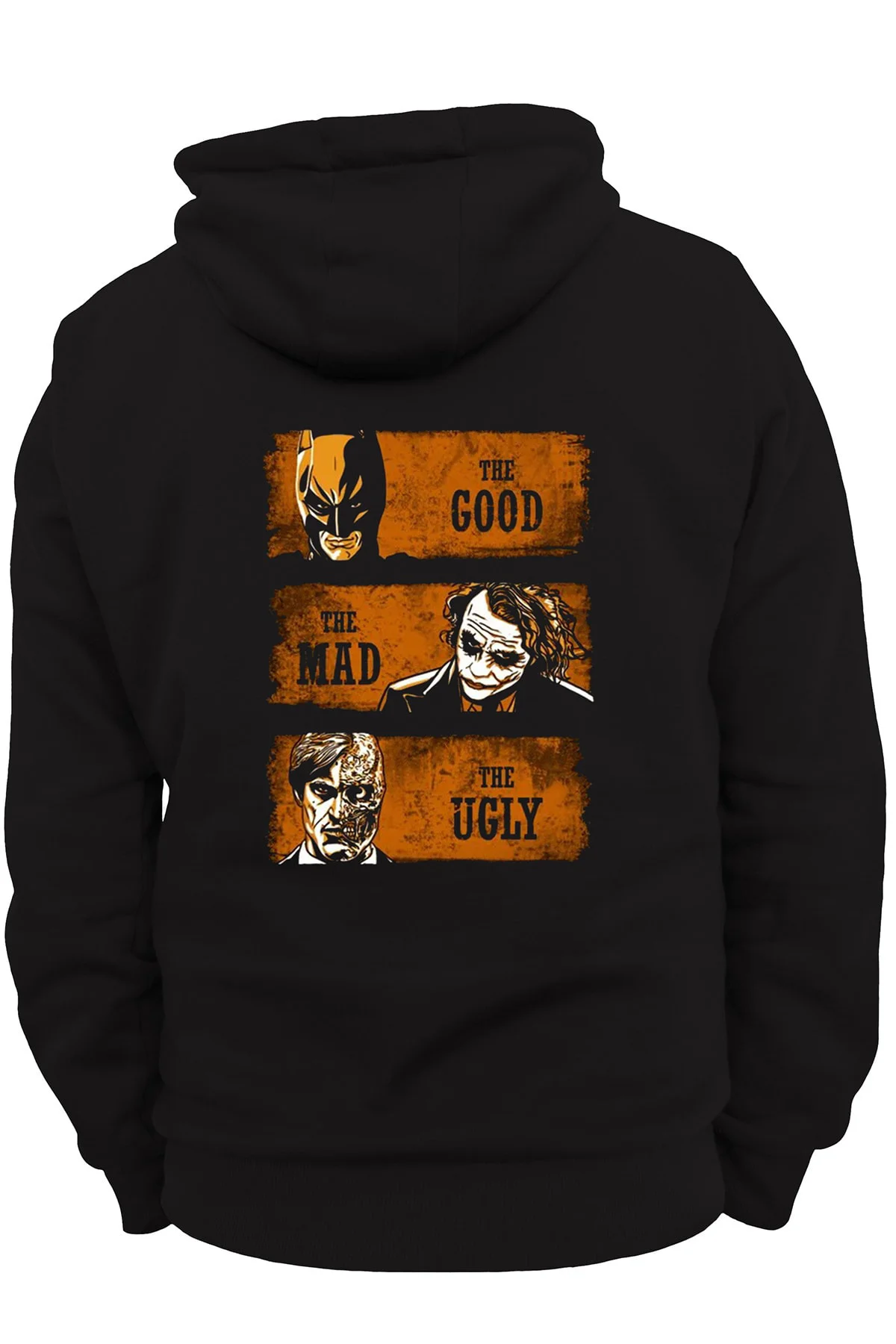 Batman Joker Arka Baskılı, %100 Pamuk, 3 Ipl. Şardonlu, Içi Polar, Çok Kalın Hoodie
