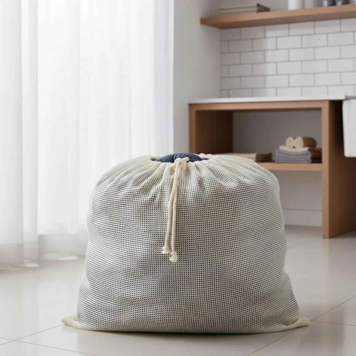 Battal Boy 120x150 cm Mont ve perde Yıkama Filesi–Extra Büyük, Dayanıklı, Nefes Alabilir Çamaşır Koruma Torbası