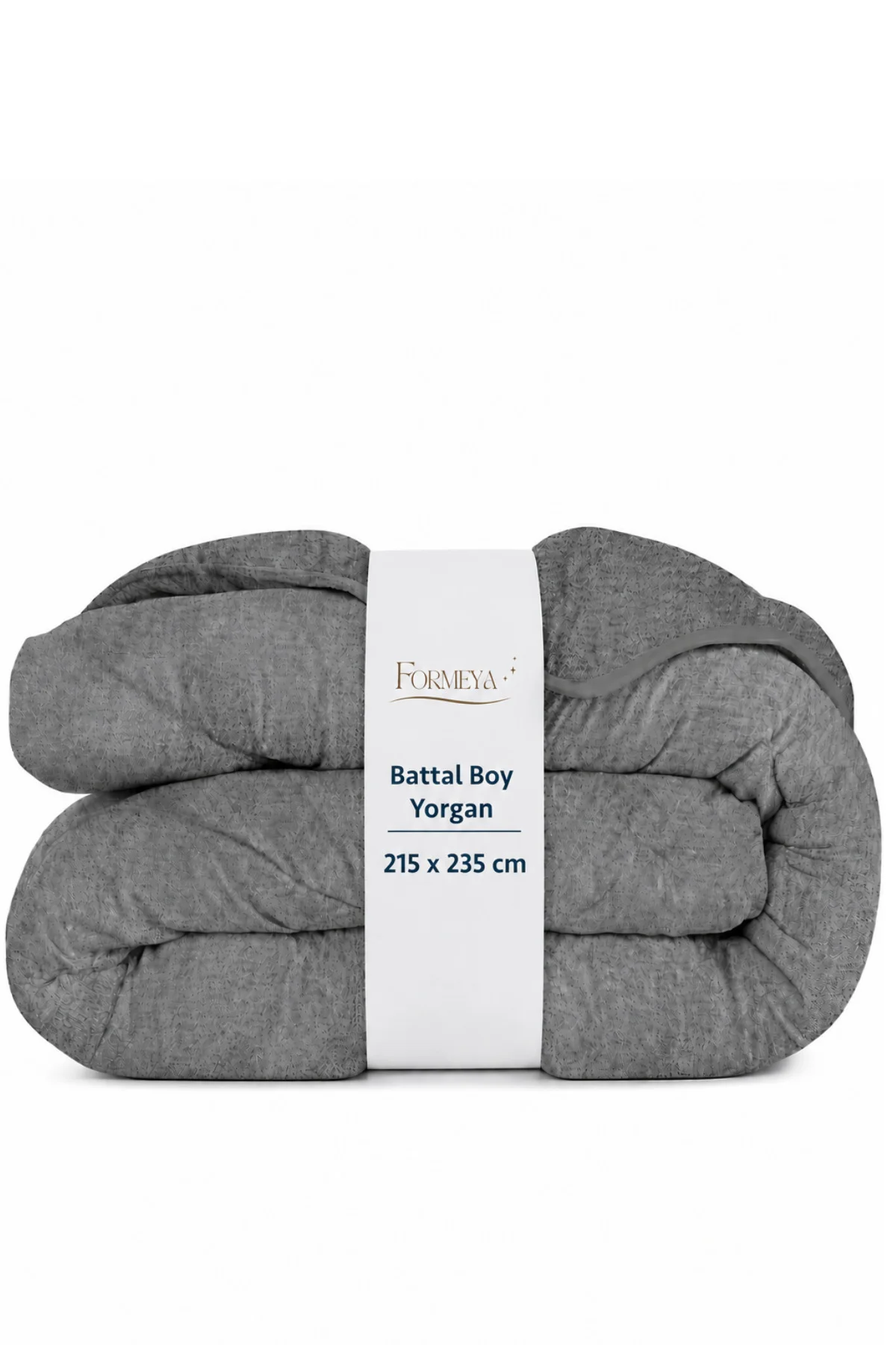 Battal Boy 4 Mevsim Antrasit Renk Yıkanabilir Yorgan | Anti-Alerjik Kumaş Yorgan 215x235 cm
