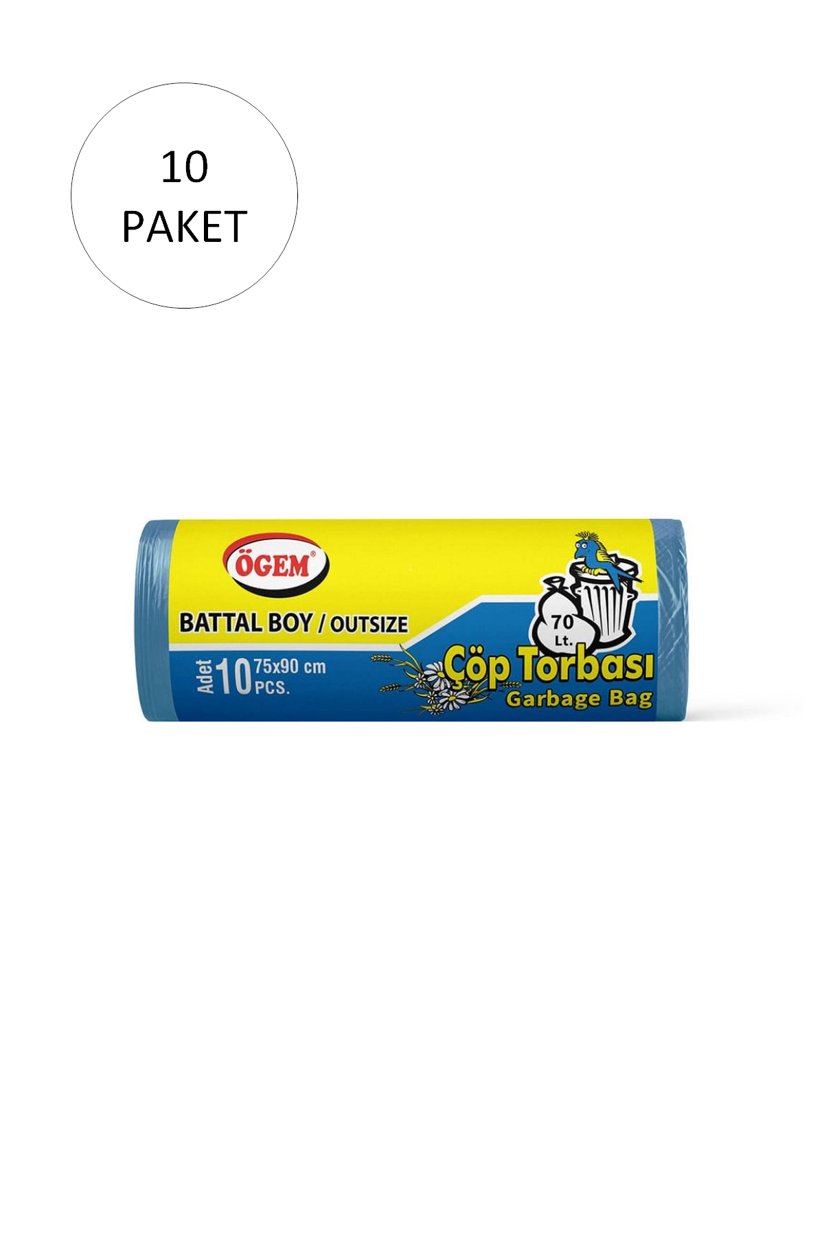 Battal Boy Çöp Torbası 75 x 90 cm 10 Lu Rulo x 50 Paket = 500 Ade