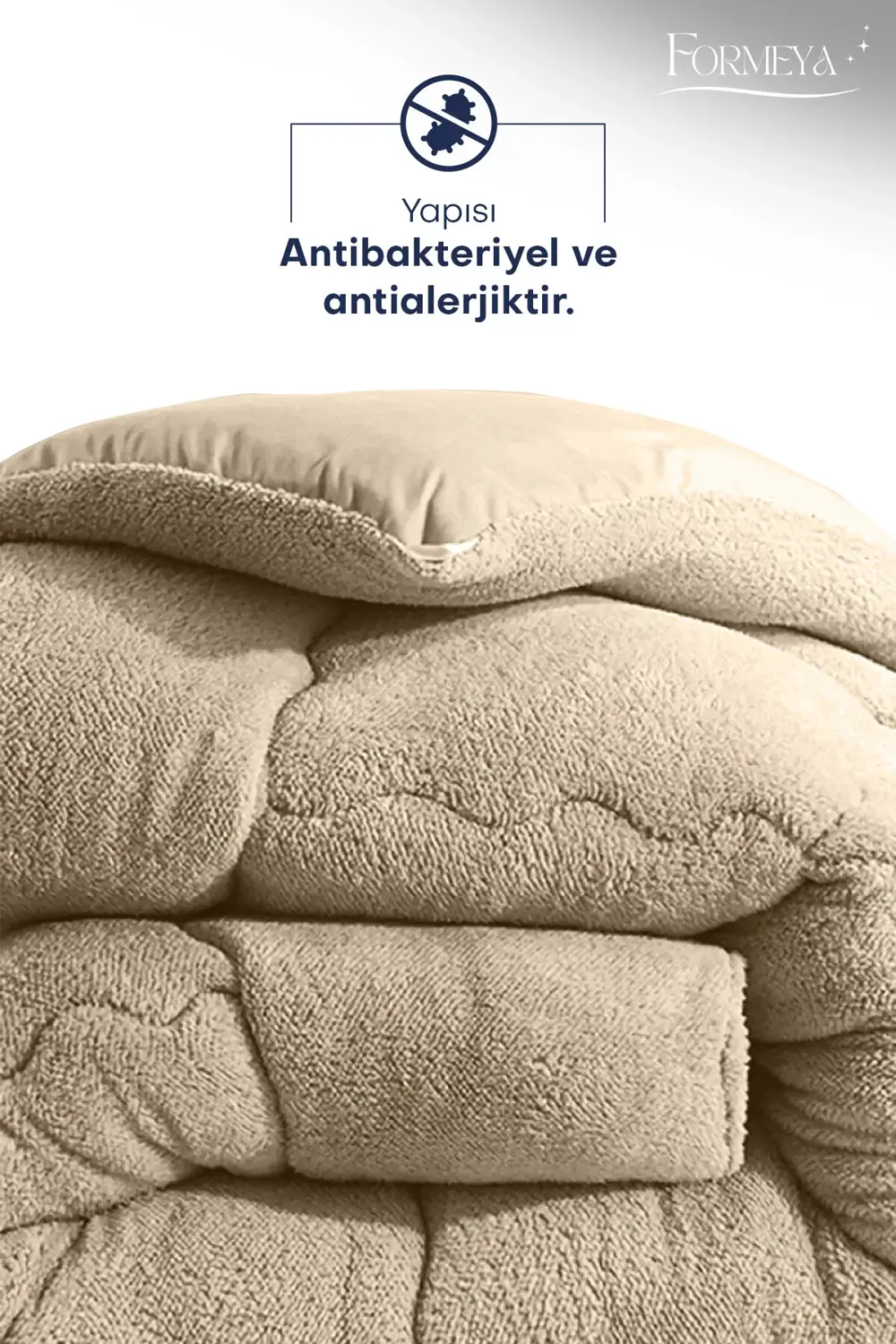 Battal Lüx Kahverengi Çift Taraflı Wellsoft Yorgan 215 X 235 Cm