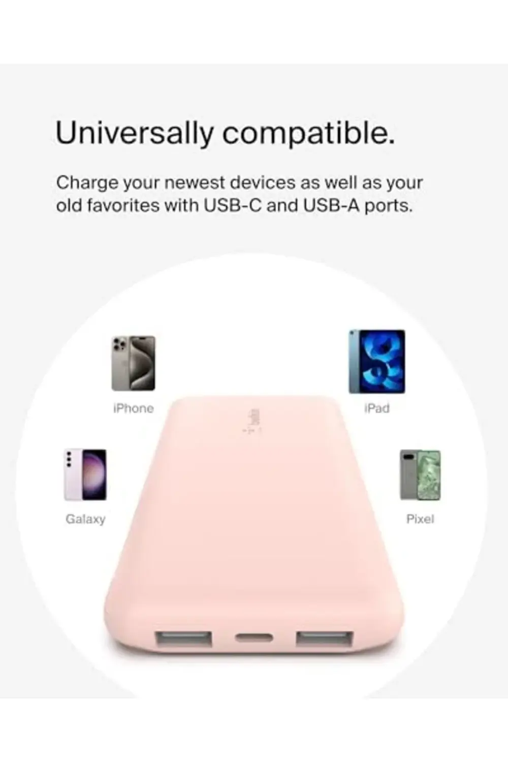 BATTERIE EXTERNE 10K - RoseBatterie externe 10K gül 395519