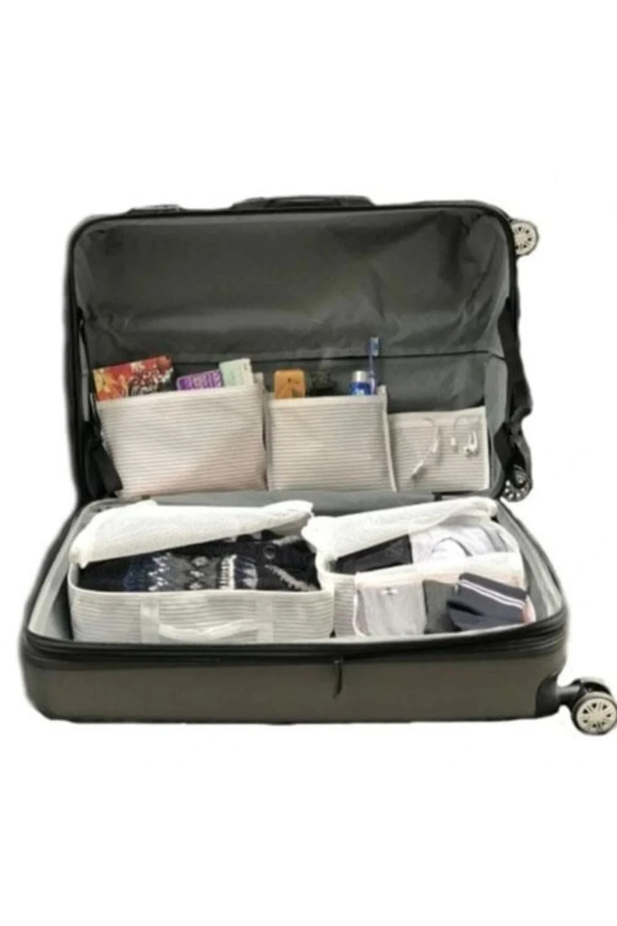 Bavul İçi Düzenleyici Valiz Organizer 6 Lı Set - Çizgili - Görsel 3