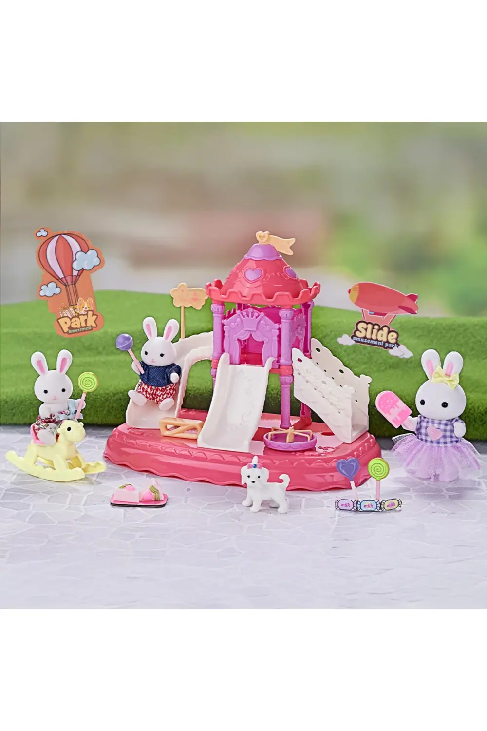 Bay Dreamy Mini Tavşan Kaydıraklı Tavşan Aile Parkı