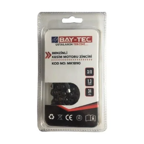 Bay-Tec MK1890 Benzinli Kesim Motoru Zinciri 3/8 1.3 mm 34 Diş