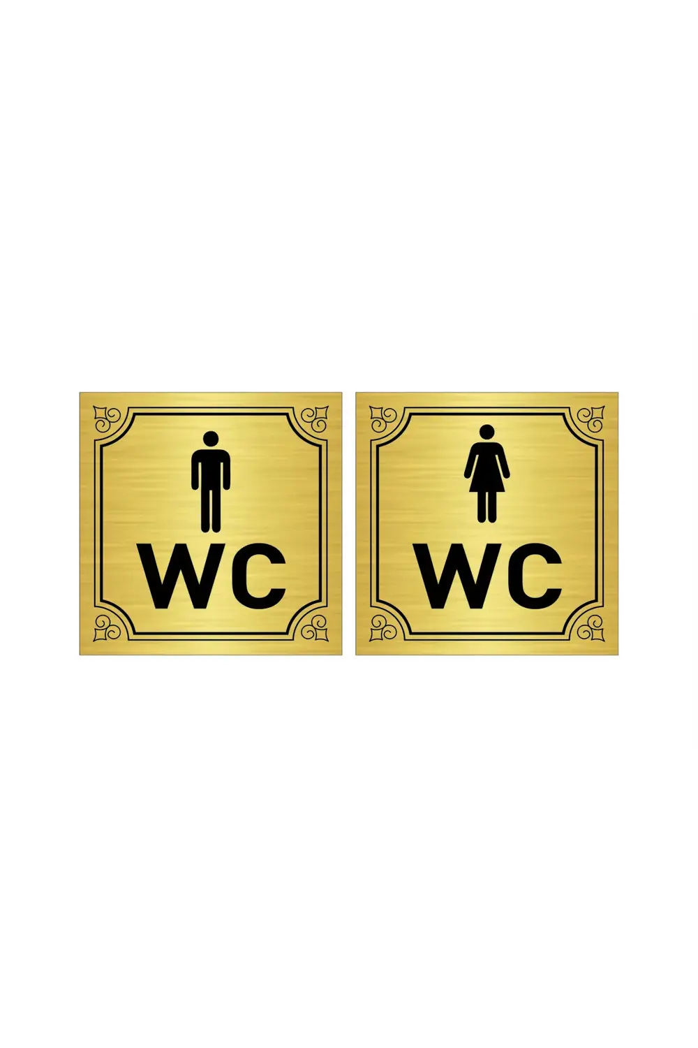 BAY WC  WC 10 X 10 CM GOLD METAL LEVHA