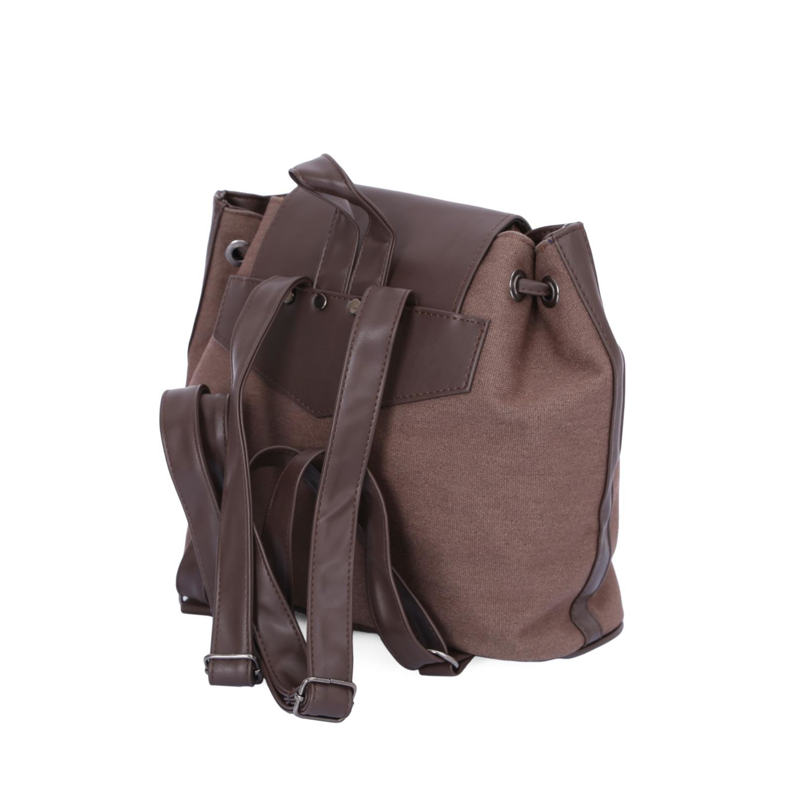 Bayan Sırt Çantası Kanvas Kumaş Büzgülü 