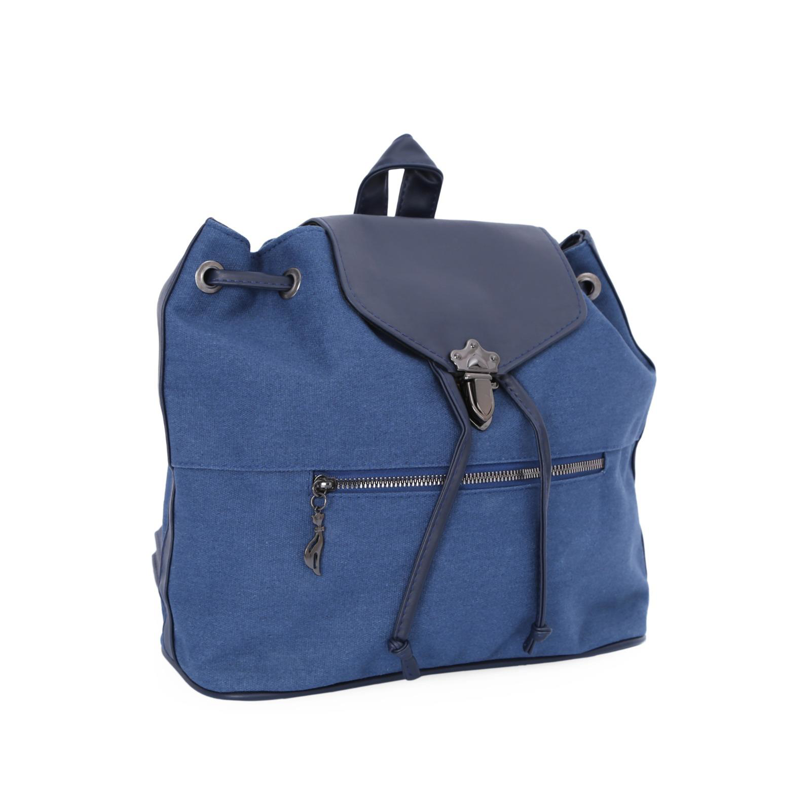 Bayan Sırt Çantası Kanvas Kumaş Büzgülü 