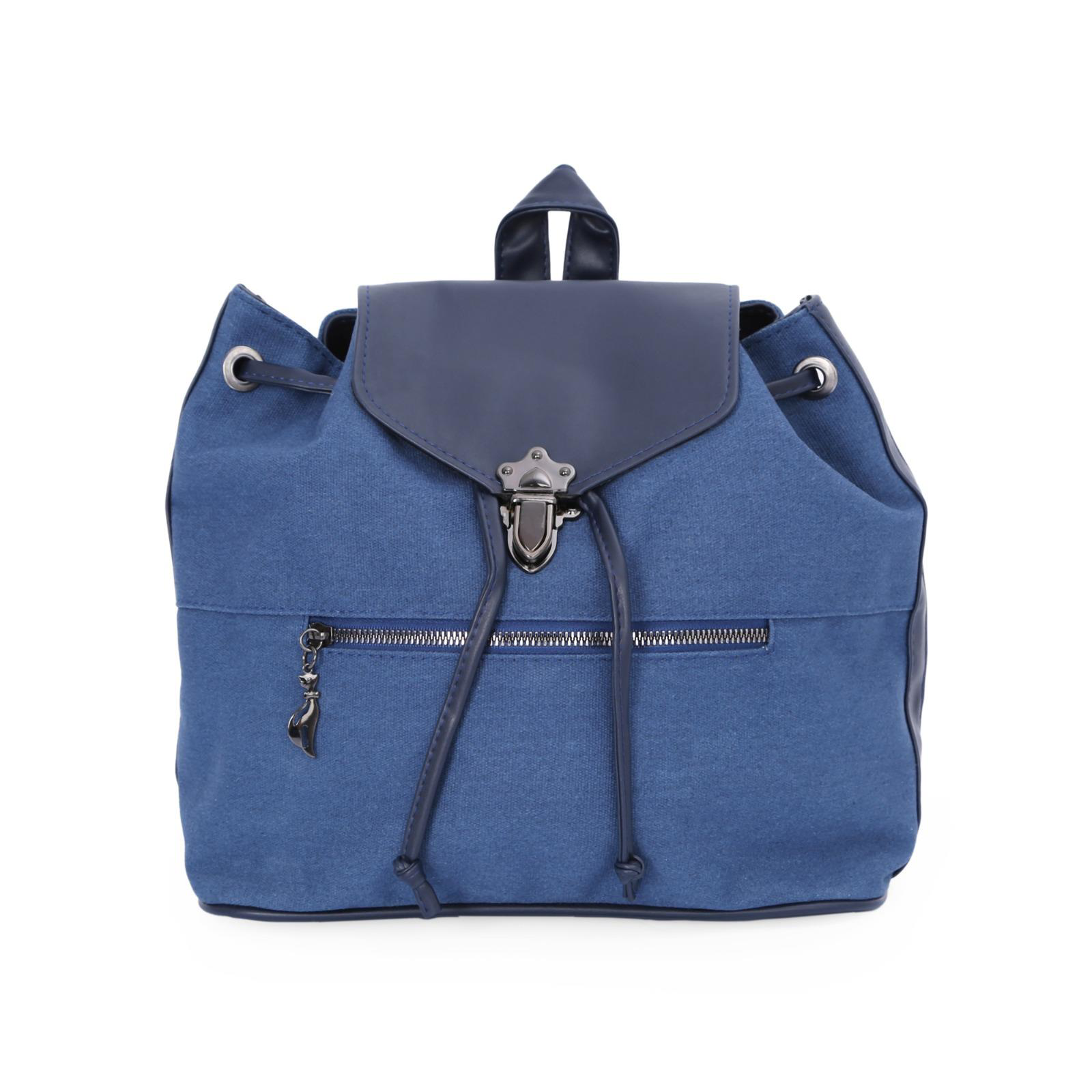 Bayan Sırt Çantası Kanvas Kumaş Büzgülü 