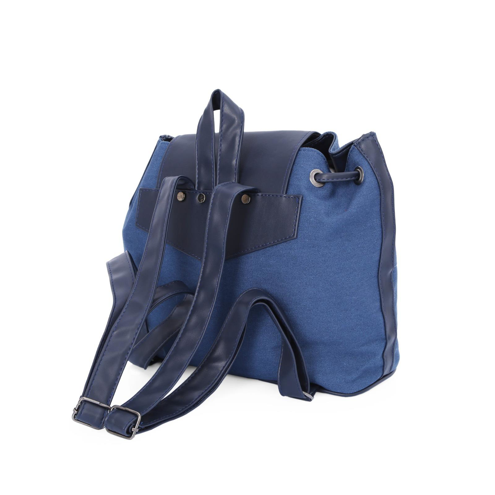 Bayan Sırt Çantası Kanvas Kumaş Büzgülü 