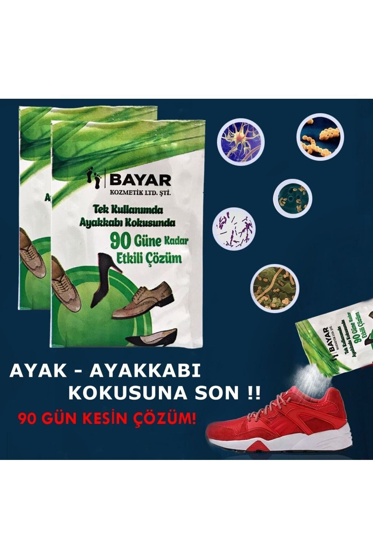 BAYAR AYAKKABI KOKU GİDERİCİ BAKIM TOZU 24'LÜ