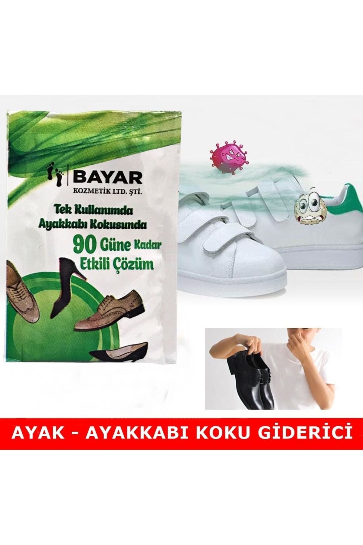 BAYAR AYAKKABI KOKU GİDERİCİ BAKIM TOZU 24'LÜ
