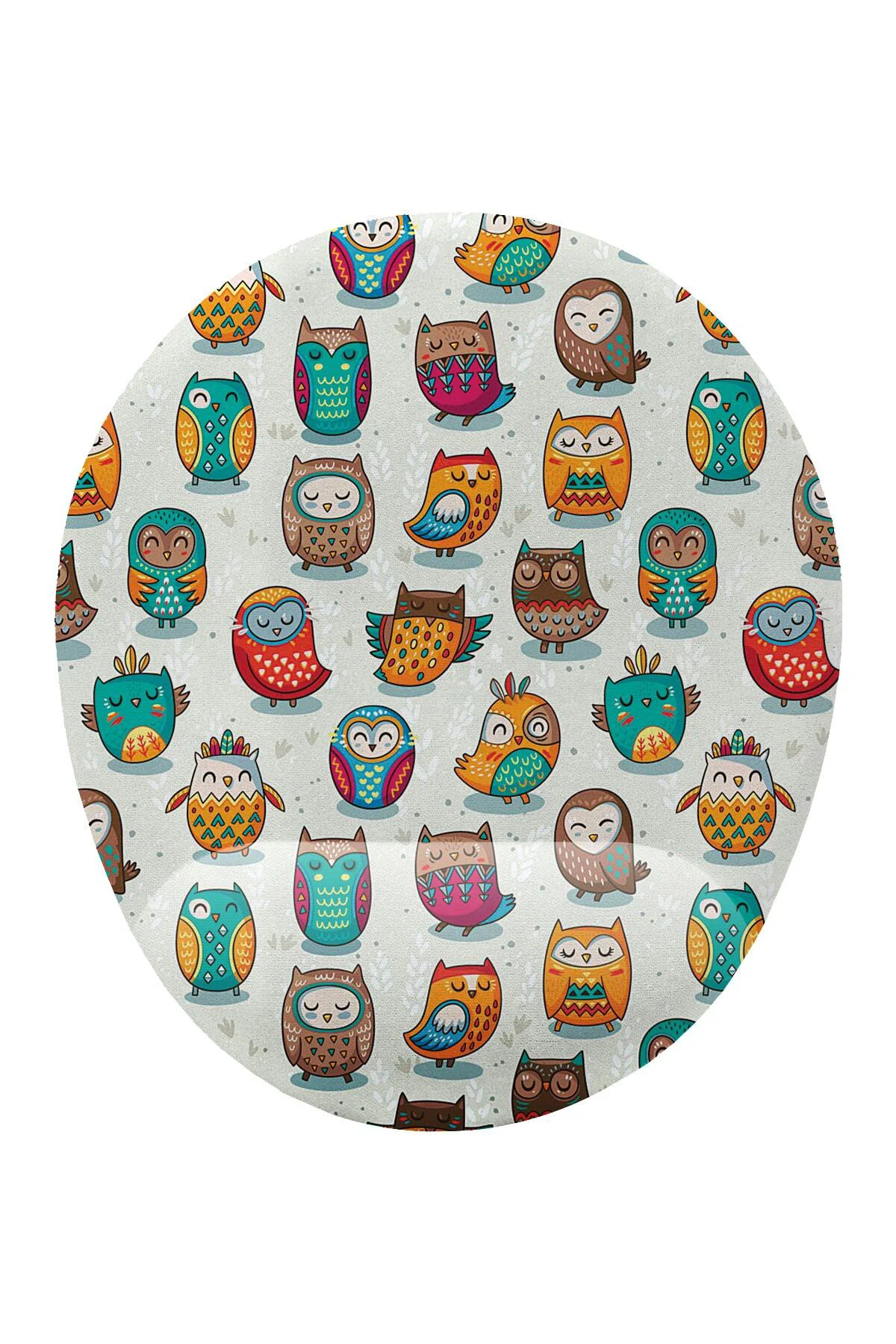 Baykuş Desenli Bilek Destekli Mouse Pad Ergonomik Kaymaz Taban Mo