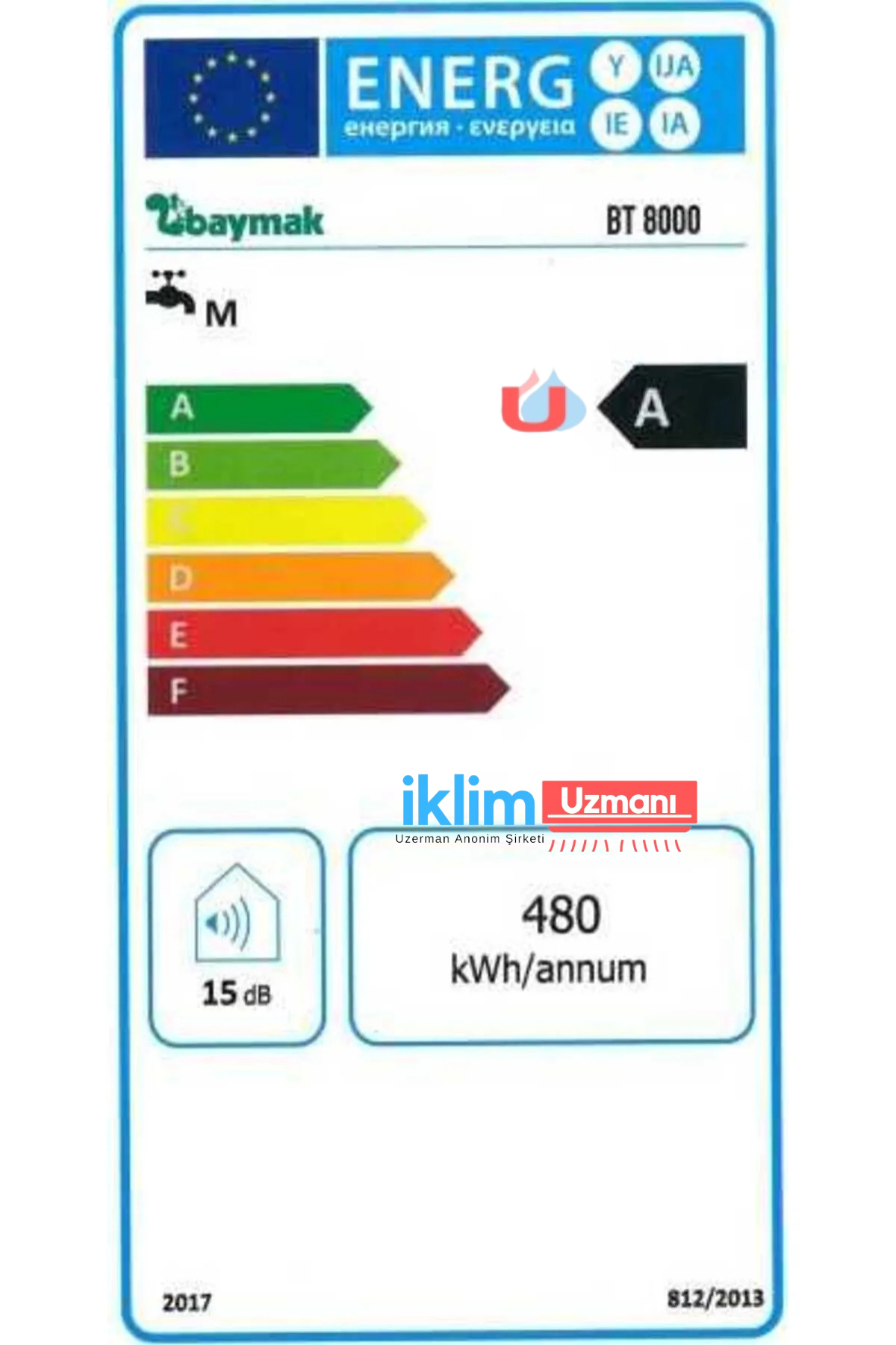 Baymak  Bt-8000 Banyo Tipi 8 Kw Su İsıtıcı (Montaj Hariç)