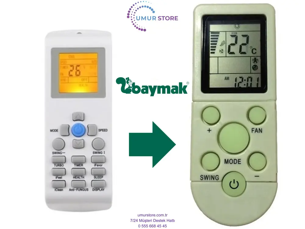 Baymak Elegant CHS Aux Baxi Klima Kumandası Baymak Elegant CHS Aux Baxi Klima Kumandası