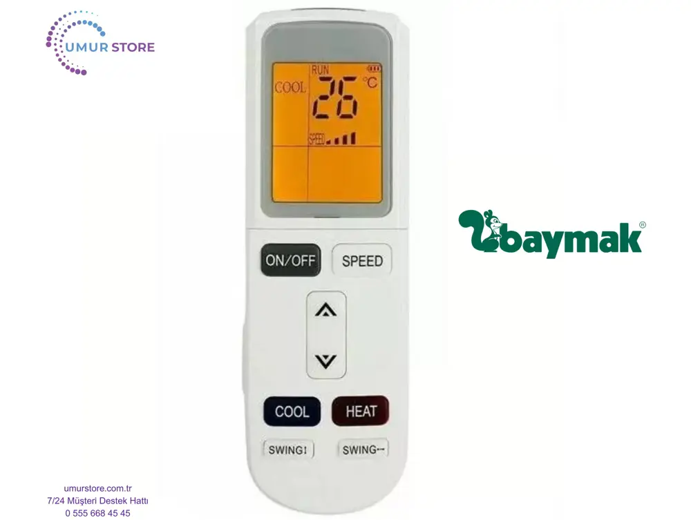 Baymak Elegant Eco 18 Uyumlu Klima Kumandası Baymak Elegant Eco 18 Uyumlu Klima Kumandası