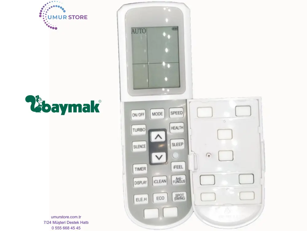 Baymak Elegant Plus UV 24 Uyumlu Klima Kumandası-ECO Baymak Elegant Plus UV 24 Uyumlu Klima Kumandası-ECO