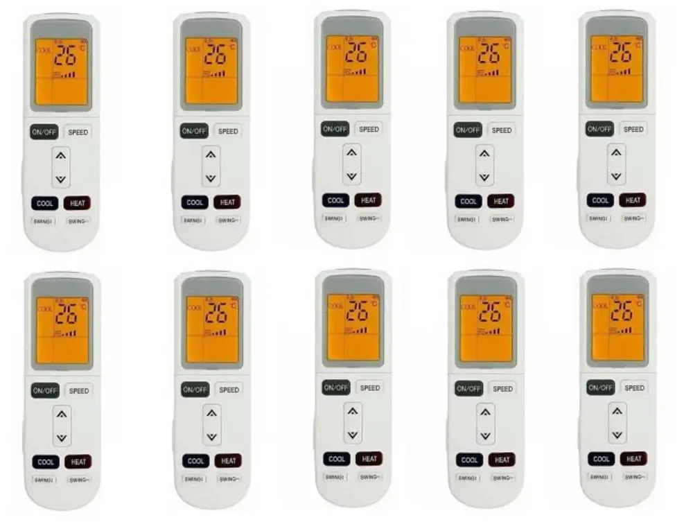 Baymak Uyumlu 10 Adet Klima Kumandası-Işıklı Ekranlı