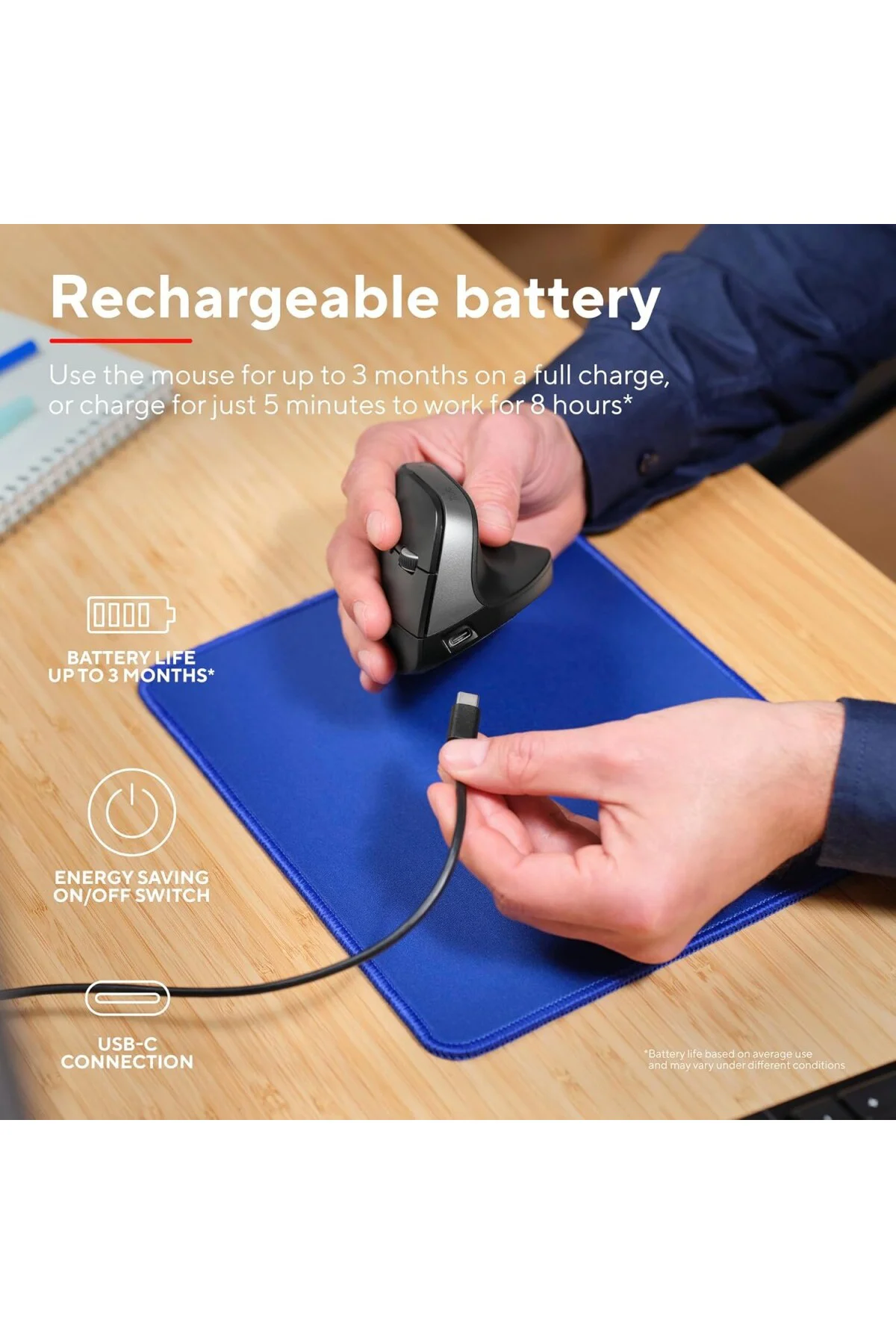 Bayo+ Ergonomik Kablosuz Mouse-Syh Bayo+ Ergonomik Kablosuz Mouse-Syh
