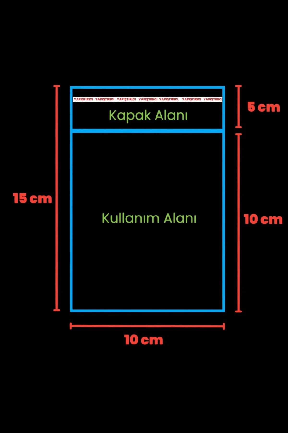 BAYRAM Özel Baskılı Kendinden Yapışkanlı Hediye Poşeti – 10x10 cm - 50 Adet Karışık Desen