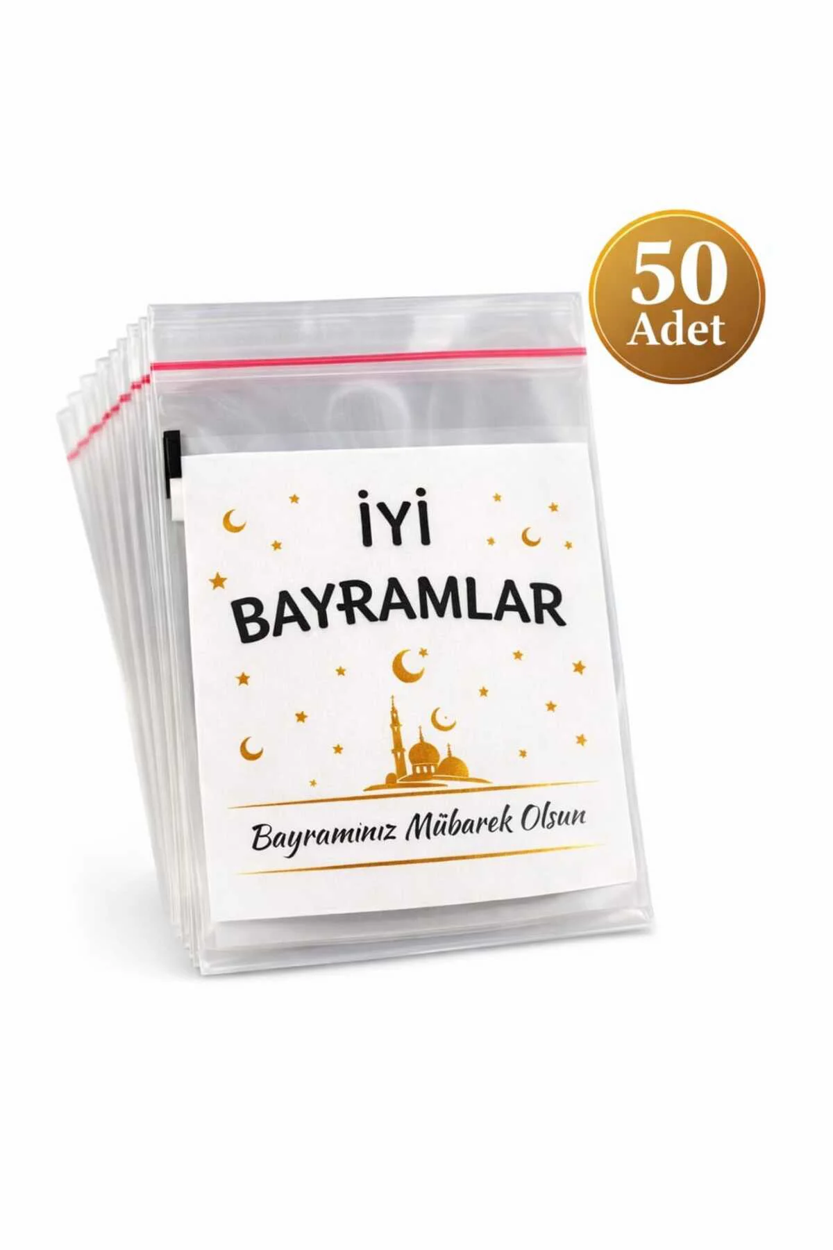 Bayram Özel Poşet Kendinden Yapışkanlı Şeffaf Torba – 10x10 cm - 