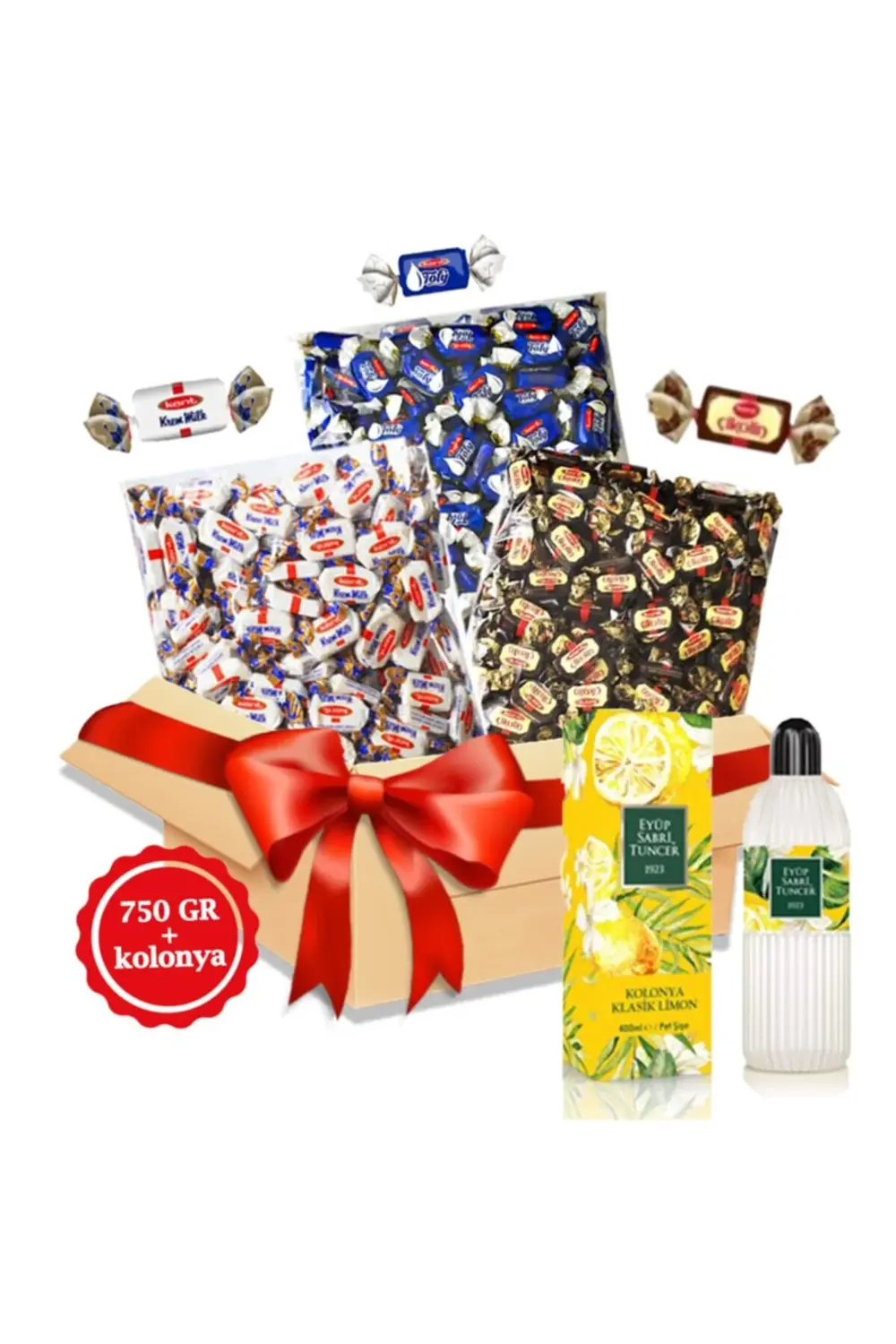 Bayram Şekeri -3x 250 Gr+ Kolonya-tofy Damla Sakız 250gr- Krem Mi