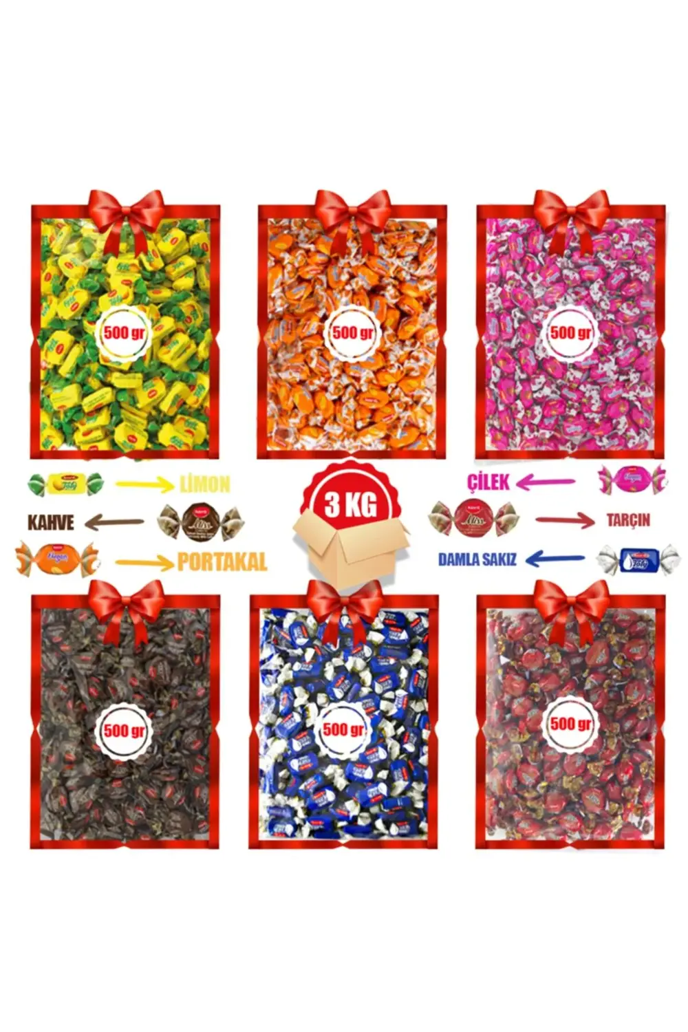 Bayram Şekeri Tofy 6 X 500 Gr Bayram Kolisi