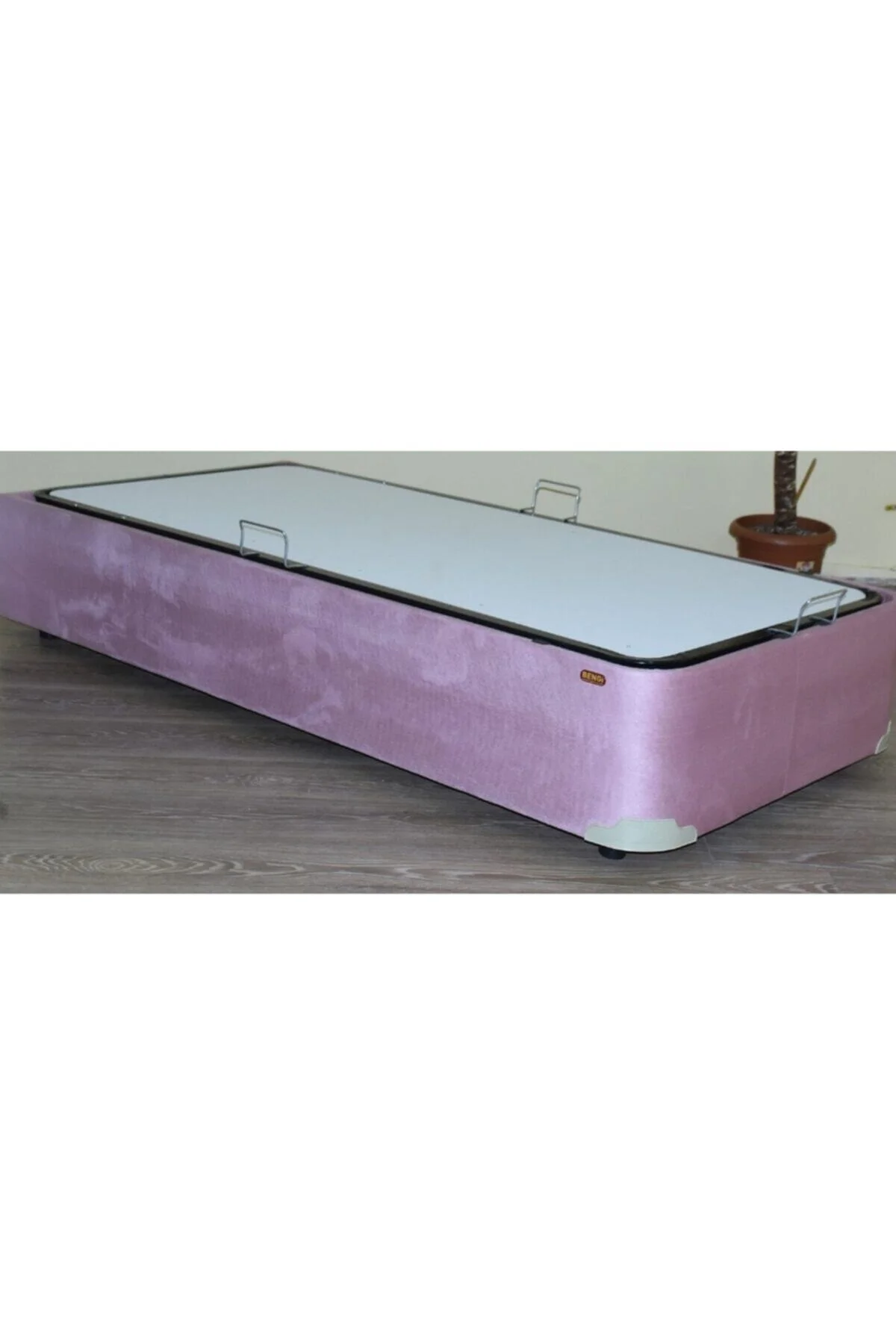 Baza 18227 Tay Tüy Pembe Kumaş Metal Transmisyon Çelik Baza 120*200cm El Yapım Baza 18227 Tay Tüy Pembe Kumaş Metal Transmisyon Çelik Baza 120*200cm El Yapım - Görsel 2