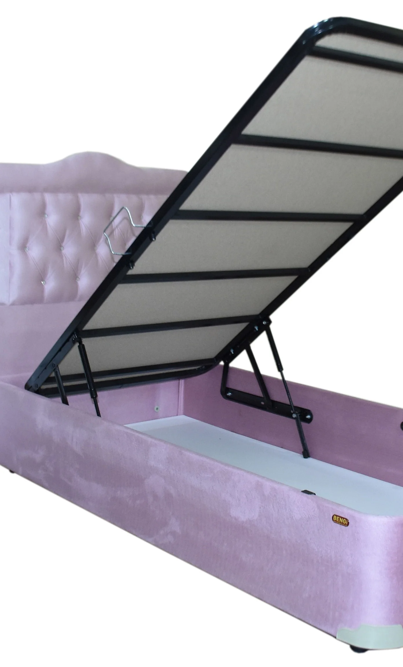 Baza-Başlık 13430 TAY TÜY PEMBE  Kumaş MODEL Kapiton başlık Metal