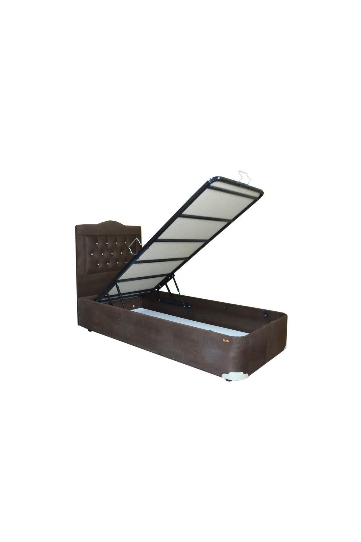 Baza-Başlık 14188 Tay Tüyü Kahverengi Kumaş Kapitone Metal Çelik 90*190 ElYapım Baza-Başlık 14188 Tay Tüyü Kahverengi Kumaş Kapitone Metal Çelik 90*190 ElYapım - Görsel 3