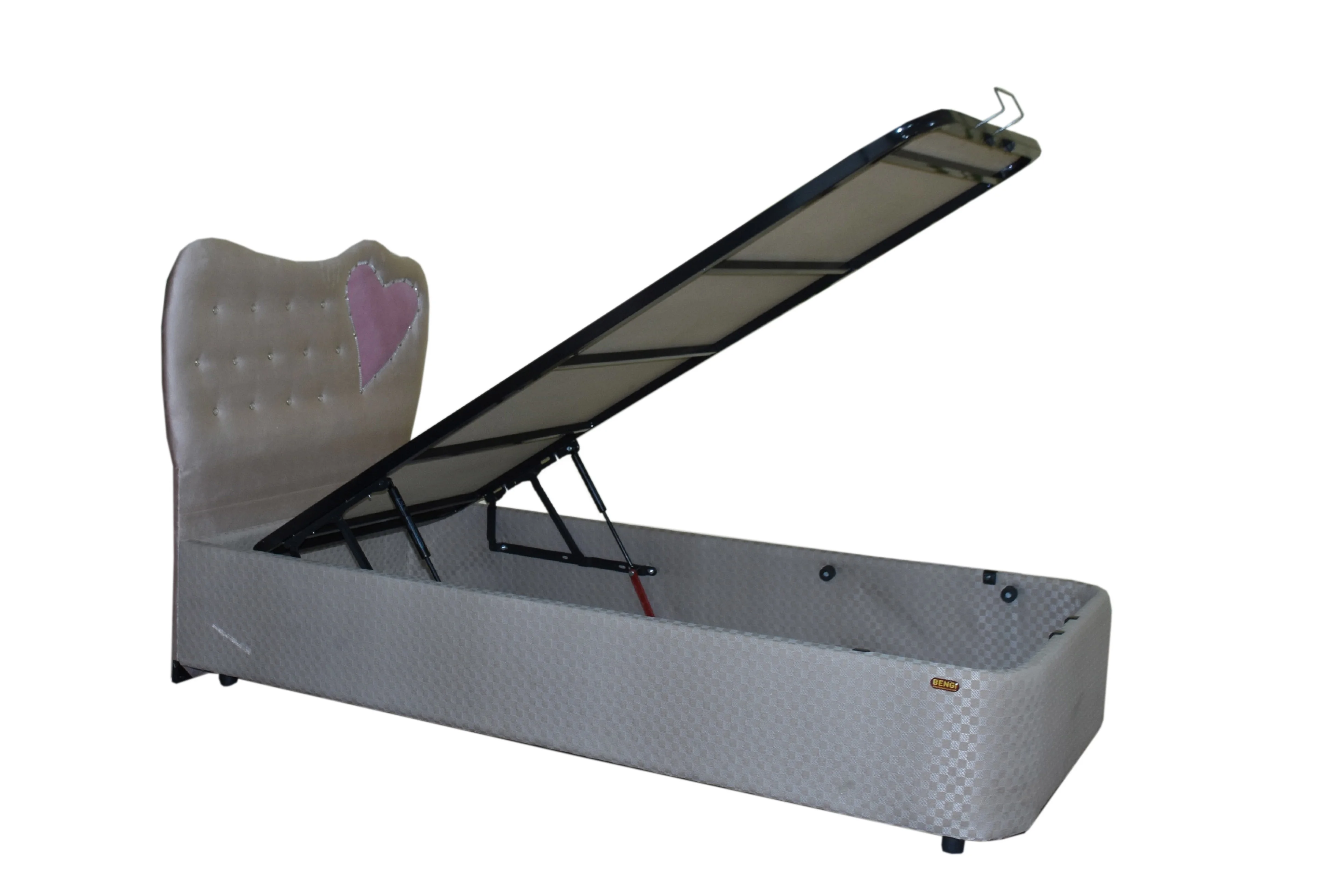 Baza Başlık 19701 Standart Kahve Model  Kalp başlık  90*190 cm El